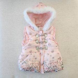 Little Lass Pink Winter Puffer Vest Quilted for girls Size 4